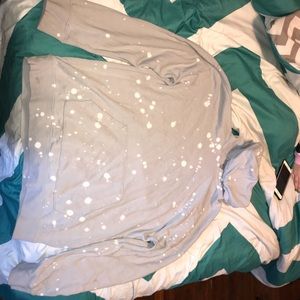 Silver bleach splatter hoodie